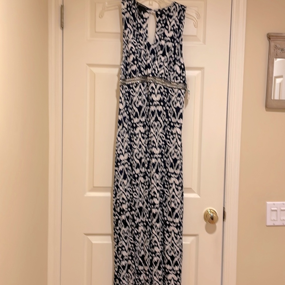 INC Band white maxi with silver beading